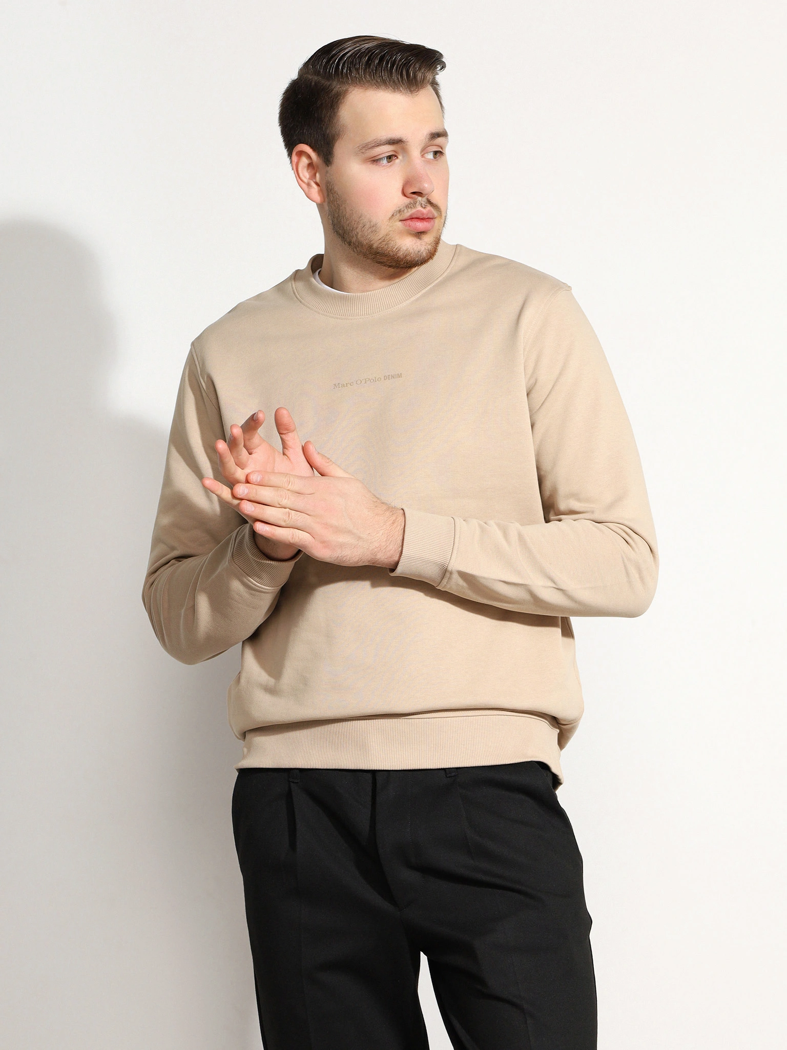 Толстовка бежевого цвета из хлопка